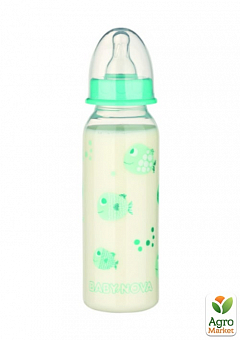 Бутылочка пластиковая для мальчиков "Декор" Baby-Nova, 240мл1