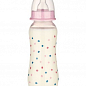 Бутылочка для кормления пластиковая Baby-Nova, 240мл розовая