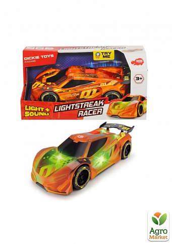 Скоростной автомобиль «Вспышки света. Рейсер» с изменением цвета, звуковым и световым эффектами, 20 см, 3 Dickie Toys
