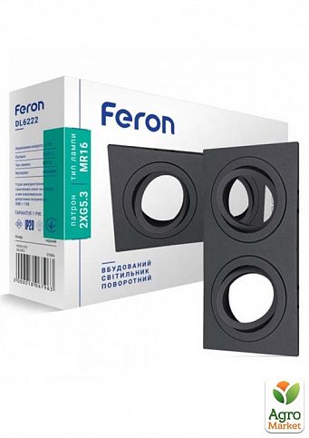 Встраиваемый поворотный светильник Feron DL6222 черный (01806)