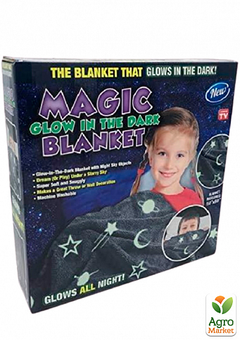 Светящийся Плед Magic Glow In The Dark Blanket 160 * 120 - фото 2
