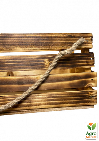 Ящик деревянный "Обожженный" длина 44см, ширина 14.5см, высота 17см. - фото 3