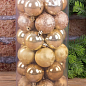 Набір ялинкових кульок перламутр 5 см 30 шт. Золотий (1556-2)