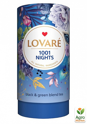 Чай (1001 ночь) на основе зеленого и черного чая ТМ "Lovare" 80г
