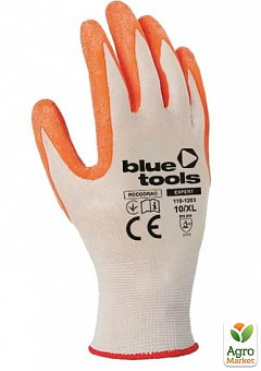 Стрейчеві рукавиці з латексним покриттям BLUETOOLS Recodrag (XL) (110-1203-10-OR)1