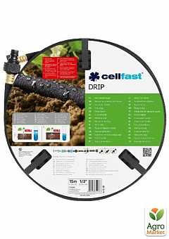 Крапельний шланг DRIP 1/2''15м Cellfast (19-002)1