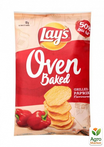 Картопляні чіпси (Паприка) ТМ "Lay`s Oven Baked" 125г упаковка 24 шт - фото 2