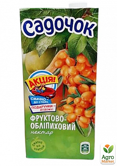 Сок яблочно-грушево-облепиховый ТМ "Садочок" 0,95л2