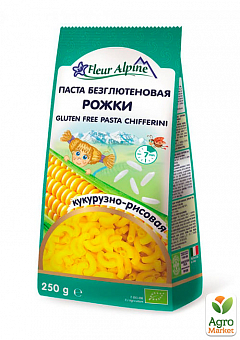 Паста безглютенова РІЖКИ кукур/рис, 250г1