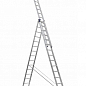 Алюминиевая трехсекционная усиленная лестница 3*15 ТМ ТЕХПРОМ HS3 6315