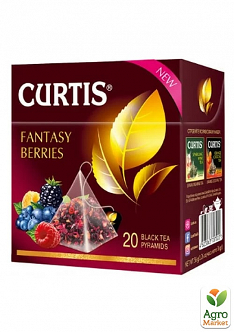 Чай Fantasy Berries (пачка) ТМ «Curtis» 20 пакетиків по 1.8г. пакування 12шт - фото 2