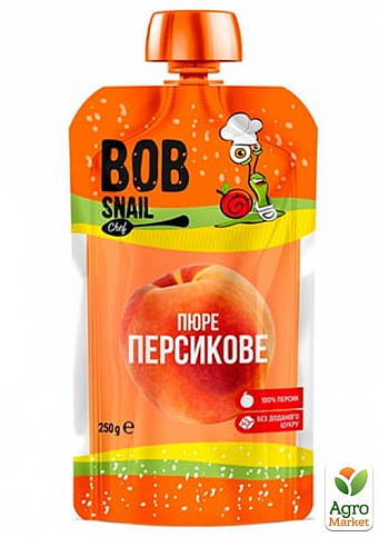 Пюре фруктовое Персик Bob Snail Равлик Боб, 250г