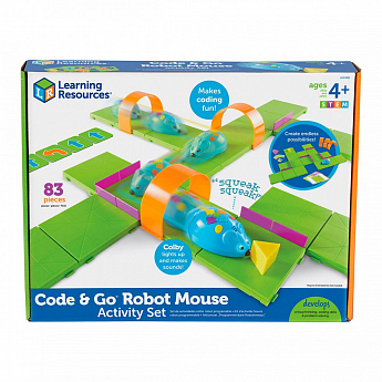Ігровий STEM-набір LEARNING RESOURCES - МИШКА У ЛАБІРИНТІ (іграшка, що програмується, аксеc., картки)