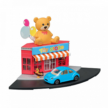 Игровой набор серии Bburago City - МАГАЗИН ИГРУШЕК (магазин игрушек, автомобиль 1:43) - фото 2