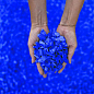 Кольорові декоративні камені «Сині» фракція 5-10 мм 1 кг купить