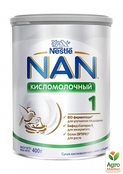 NAN (НАН) 1 Кисломолочний, Суха кисломолочна суміш для дітей з народження, 400 г1