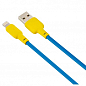 Кабель USB Gelius Full Silicon GP-UCN001L Lightning Yellow/Blue цена