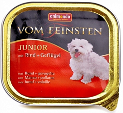 Animonda Vom Feinsten Junior Влажный корм для щенков с говядиной и птицей  150 г (8262040)2
