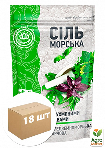 Сіль морська (з травами) ТМ "Ласочка" 250г упаковка 18шт
