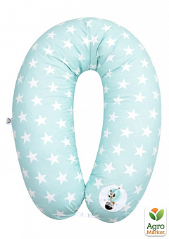 Подушка для вагітних та годування ТМ PAPAELLA 30х190 см + карабін зірка біла на ментолі2