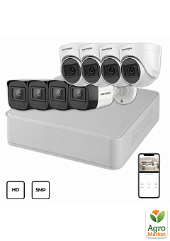 Комплект видеонаблюдения Hikvision HD KIT 8x5MP INDOOR-OUTDOOR1