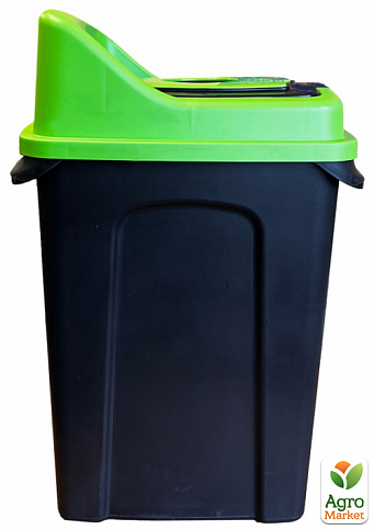 Бак для сортировки мусора Planet Re-Cycler 70 л черный - зеленый (стекло) (12192) - фото 3