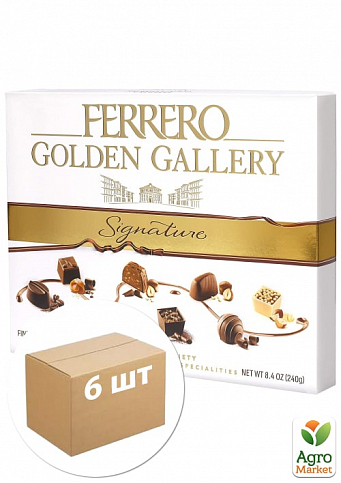 Цукерки Golden Gallery ТМ "Ferrero" 240г упаковка 6шт