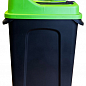 Бак для сортування сміття Planet Re-Cycler 70 л чорний - зелений (скло) (12192) цена