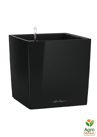 Розумний вазон з автополивом Lechuzа Cube Premium 40, чорний (16369)