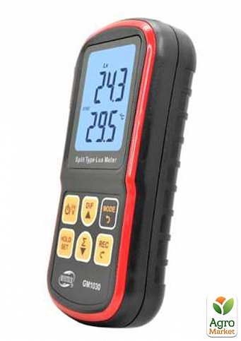 Измеритель уровня освещенности (Люксметр)+термометр, BENETECH GM1030C - фото 5