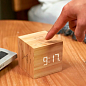 Годинник-будильник на акумуляторі Cube Gingko (Англія), бамбук (G028BO) купить