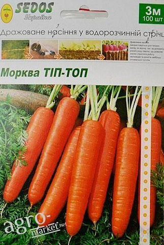 Морква "Тіп-Топ" ТМ "Sedos" 3м 100шт