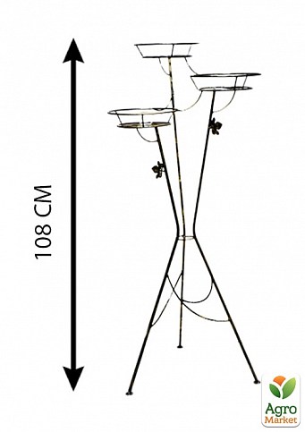 Подставка "Мальвина №3" на 3 вазона, высота 108см - фото 2