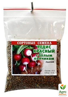 Редис "Червоний з білим кінчиком" ТМ "Весна" 100г7