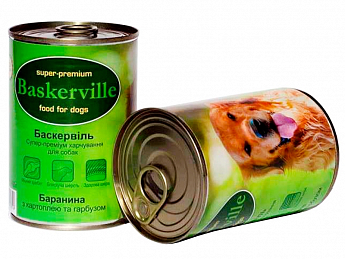 Baskerville Влажный корм для собак с баранина с картошкой и тыквой  400 г (5335180)