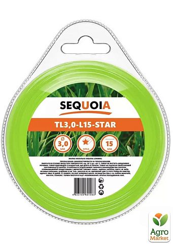 Косильная леска SEQUOIA TL3.0-L15-Star (TL3.0-L15-Star)