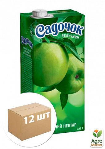 Нектар яблочный ТМ "Садочок" 0,95л упаковка 12шт