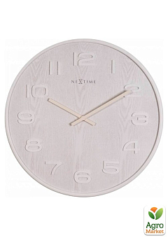 Часы настенные "Wood Wood Medium", белые Ø36 см (3096WI)2