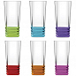 Набор стаканов Цветное дно 335мл (7-030)