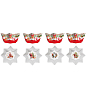 Набір порцелянових тарілок "Різдвяні спогади" 4 шт – 11 см (R1009#CHTR)