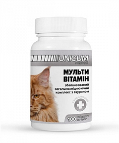 Unicum Premium Мультивитамин Витамины для кошек, 100 табл.  50 г (2018381)2