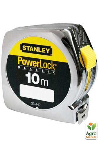 Рулетка измерительная Powerlock® длиной 10 м, шириной 25 мм в хромированном пластмассовом корпусе STANLEY 0-33-442 (0-33-442)