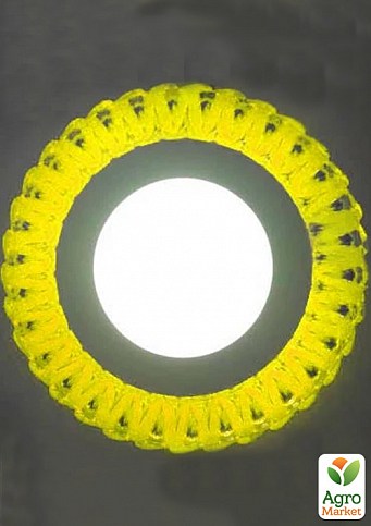 LED панель Lemanso LM1009 "Спіраль" 3+3W з жовтим підсвічуванням 350Lm 4500K 175-265V коло (332865)