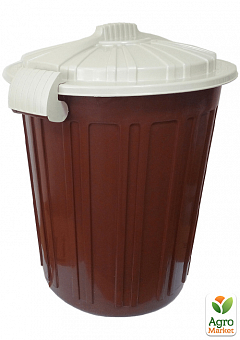 Бак для мусора Irak Plastik Luxury № 5 Herkul 73 л коричневый (5066)2