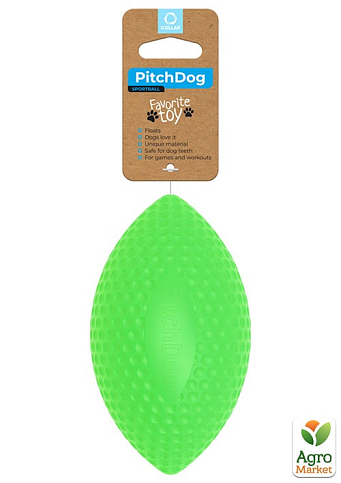 Игровой мяч для апортировки PitchDog, диаметр 9см салатовый (62415)