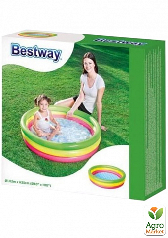 Детский надувной бассейн 102х25 см ТМ "Bestway" (51104) - фото 2