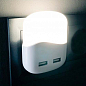Светильник ночной FN1123 с USB выходами,  квадрат , белый  0,45W 230V, с сенсором (40044) купить