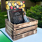 Ящик декоративный деревянный для хранения и цветов "Бланш" д. 25см, ш. 17см, в. 13см. (обожжённый)