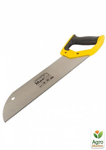 Ножовка для фанеры MASTERTOOL с запилом 12TPI MAX CUT 300 мм закаленный зуб 3D заточка полированная 14-2702