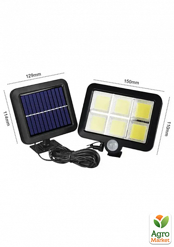 Ліхтар вуличний COB Separate Solar wall lamp SL-F-120 2600 LM датчик руху, акумулятор 1500 mAh, пульт д/в - фото 2